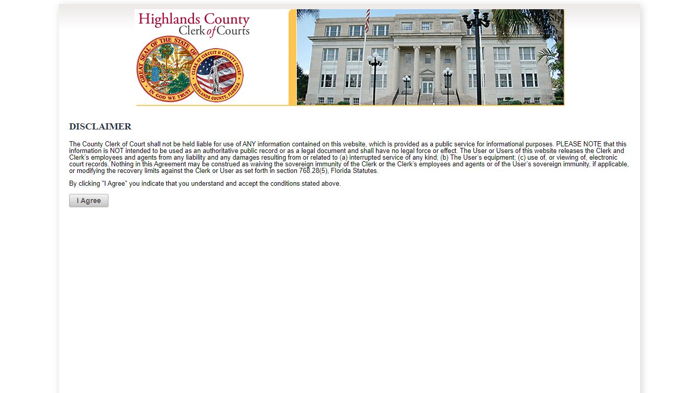 Highlands County OCRS - ONLINE COURT RECORDS SEARCH